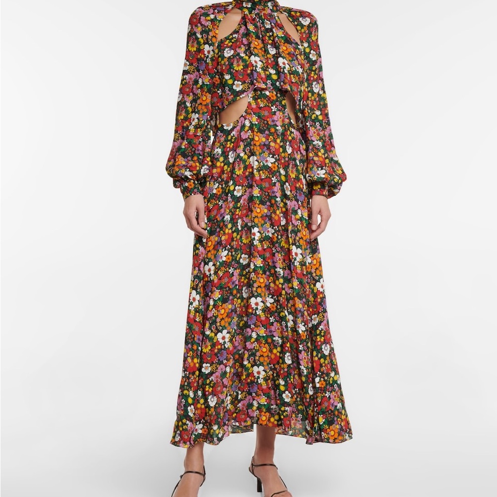 Christopher Kane Designer High Neck Dress in Psych Floral